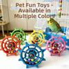 Rudder Shaped Interactive Spinning Wheel Colorful Beads Bird Cage Toy  Bird Cage Use