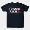 Men Black Print T-shirt Connor In '84! No-Cut Transfer Paper Print Cotton Tshirt