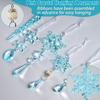 18-Piece Christmas Tree Decoration Set: Crystal Snowflakes & Icicle Ornaments