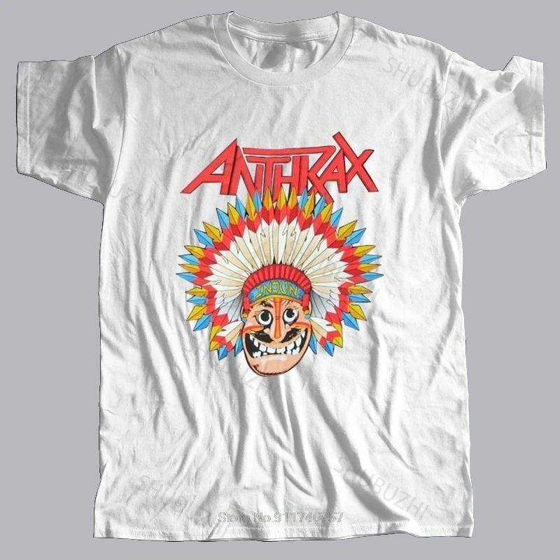 Anthrax Thrash Heavy Metal Hard American Rock Musik Band Schädel Coole T-Shirts Herren Damen T-Shirt Hip Hop Street Harajuku Weiblich Männlich Kleidung