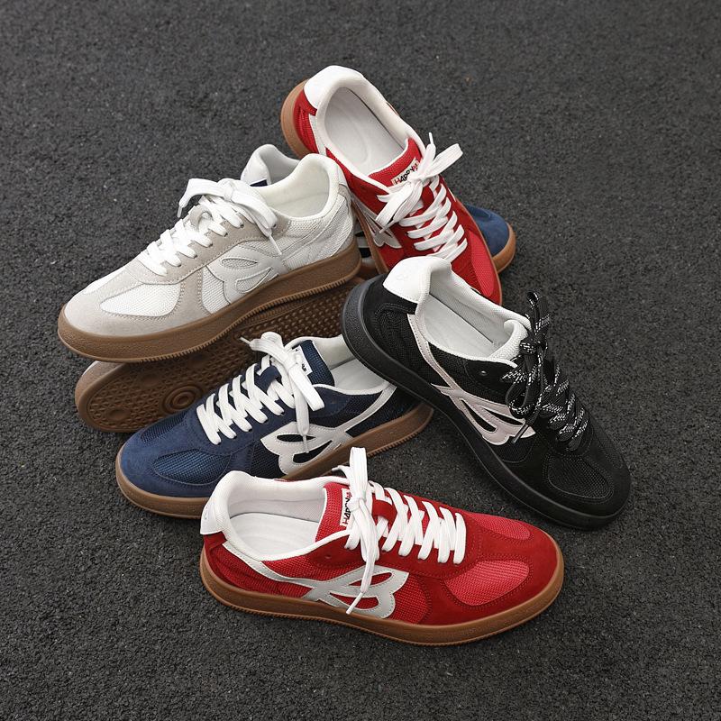 Retro Angola Red Platform Heightening German Training Shoes Men's 2025 Spring and Summer New Casual Board Shoes Sports Forrest Gump Shoes