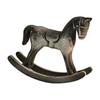 Retro Wooden Rocking Horse Ornament Year Of The Horse Mascot Desk Decor Horse Figurine Hand Carved Horse Balance Art Adornment