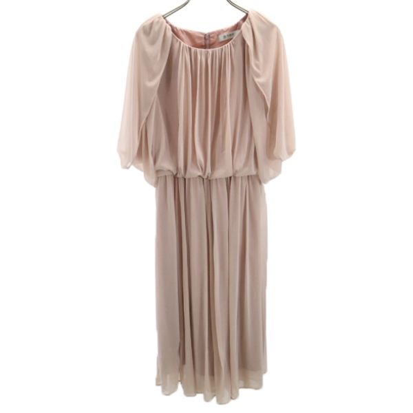 unused nano universe Check switching Five-quarter sleeve Spandex drape 2-way one piece Women Used