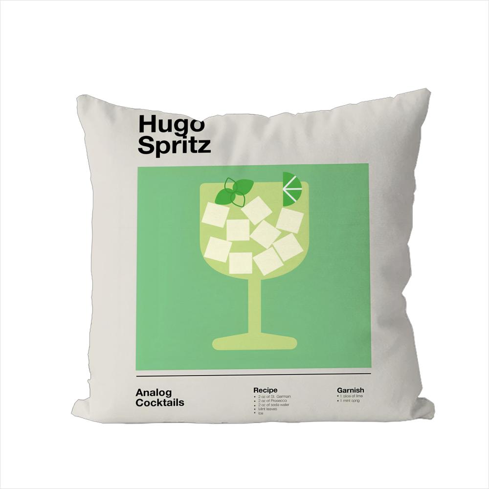 Hugo Spritz Cocktail Pillow Case For Car Sofa Decorative Home Doublesided Print Plush Square Throw Pillow Cushion Cover
