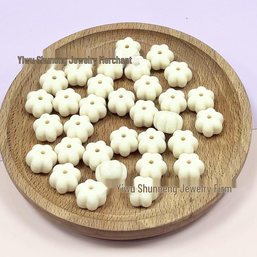 Acrylic Halloween Pumpkin and Flower Beads for DIY Bracelets and Phone Chains