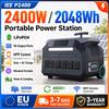 Stație de Alimentare Portabilă IEE 2400W Portabilă 2048Wh Generator Solar LiFePO4, 16 Porturi Control prin Aplicație Pentru Camping Rezervă Acasă