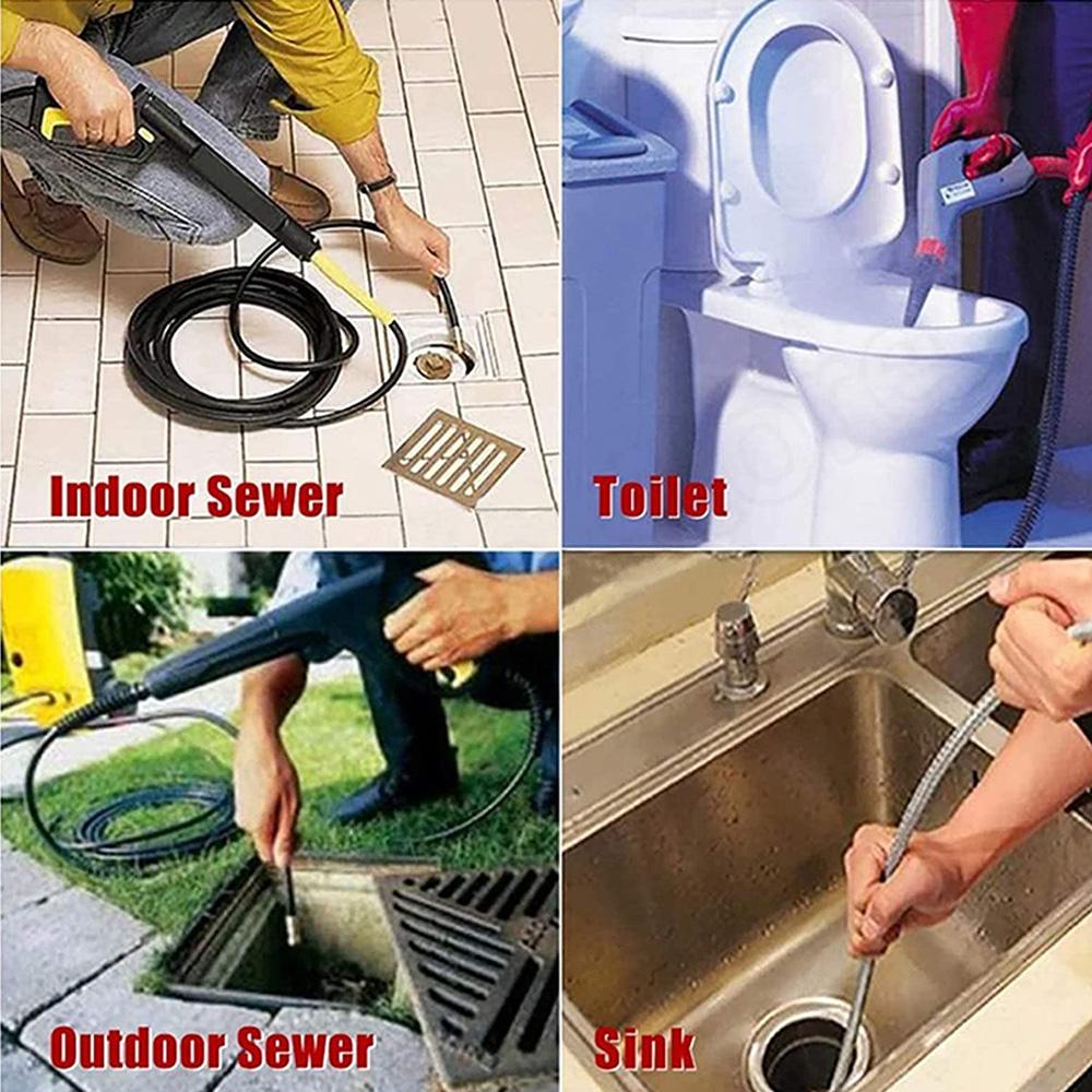 sewer cleaning tool, high-pressure nozzle with 1 front and 6 rear nozzles, 1 pc.