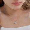 Essence Silver (W) Moissanite Lily Valley Necklace HL4N5A446W9450