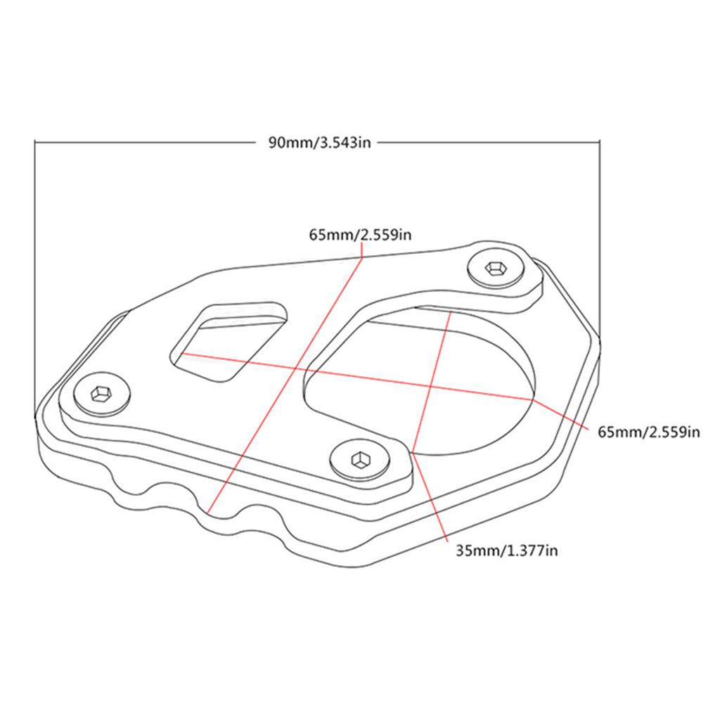Powiększona Płytka Podstawki Bocznej do Motocykla 1050/1090/1190/1290 Adventure Super