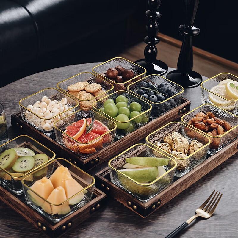 Elegant Retro Divided Glass Fruit Plate