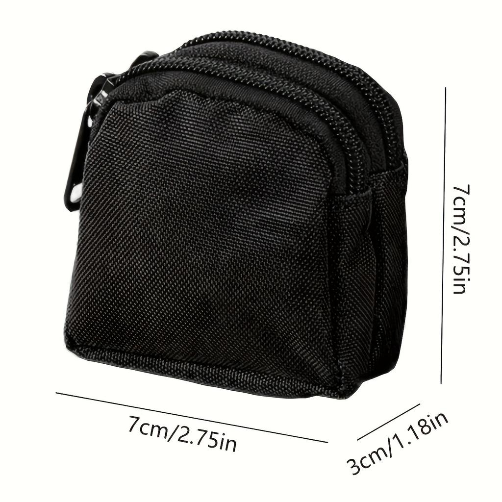 Nylon Doppelreißverschluss Tasche Münzgeldbörse Herren Taktische Tasche Leichte Outdoor Kleine Kartenhalter Schlüssel Aufbewahrung Gürtel Hüfttasche
