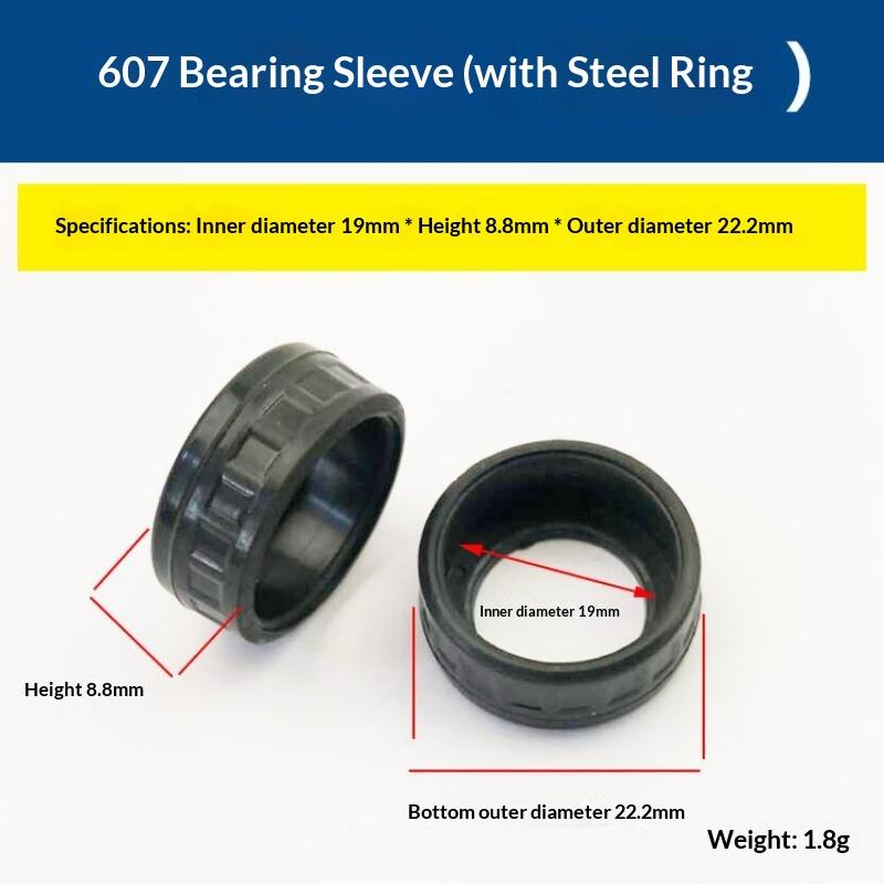 Hot 10Pcs/Pack Bearing Rubber Sleeve 607 608 6000 Angle Grinder Electric Hammer Height 8.6-10.8mm Power Tool Bearing Accessories