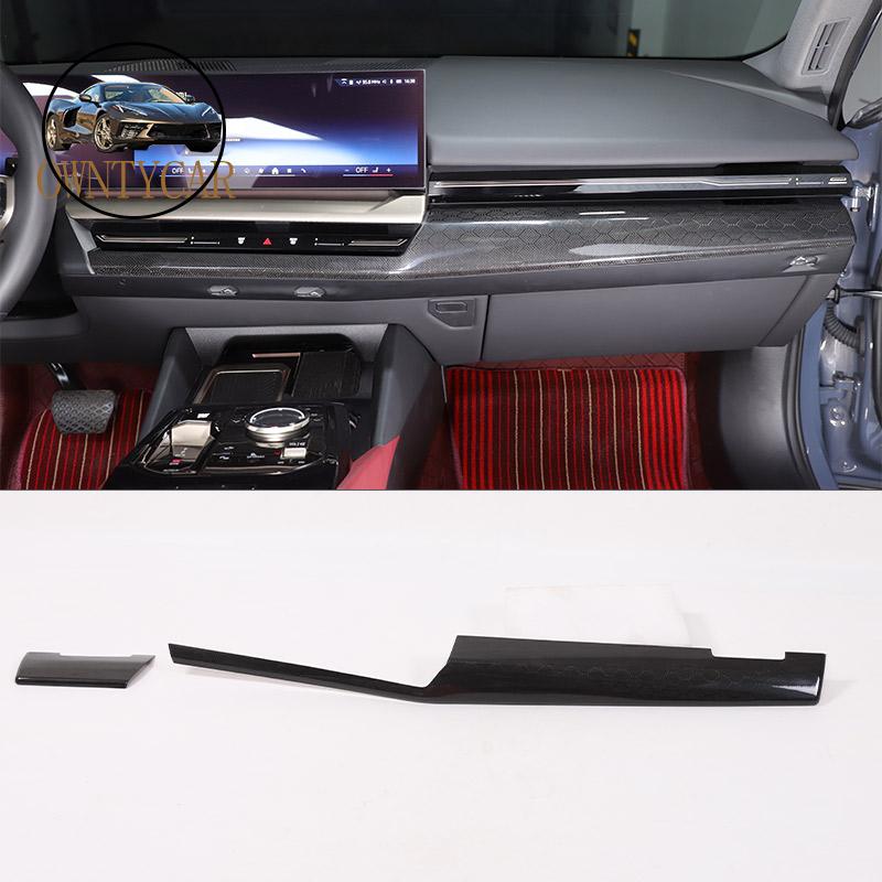 Real carbon fiber For BMW 5 Series G60 2025 Car Center Console Dashboard Panel Decoration Cover Sticker Interior Accessories