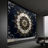 1pc Vintage Mandala Floral Tapestry Wall Hanging, Wall Art for Living Room, Bedroom, Office, Party Decoration, Polyester