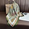 70cm Retro Britische Kette Bedruckter Seidenschal Ring Kette Seil Schals Hochwertiges und Vielseitiges Temperament Kopftuch Schal Schal