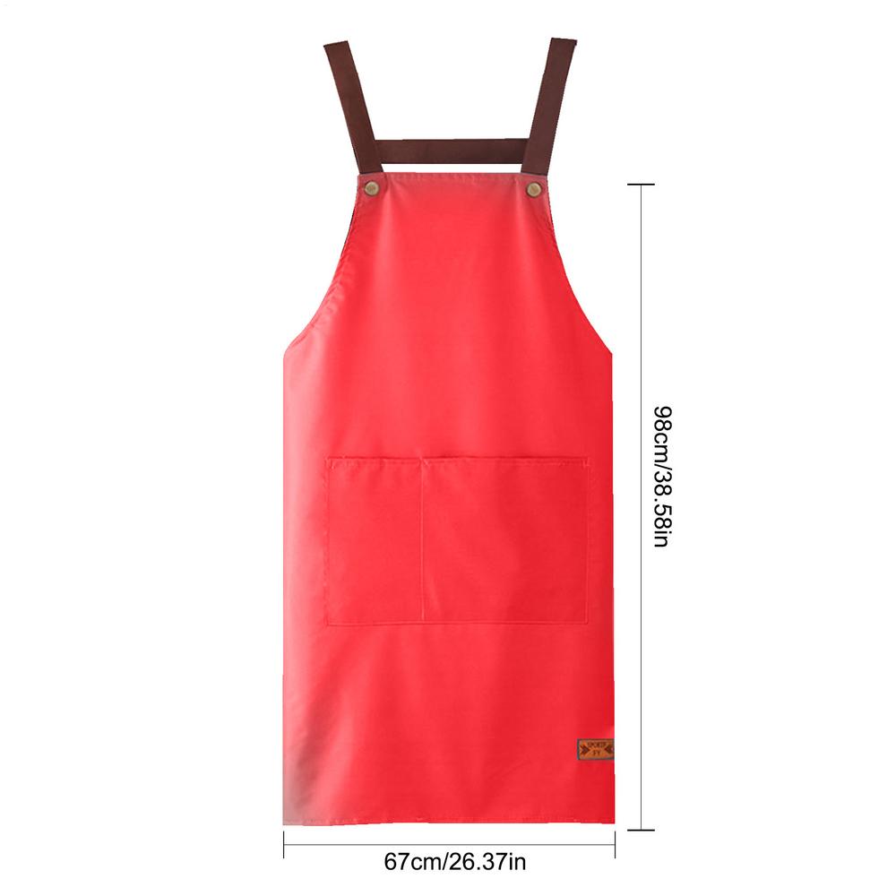 Chef Apron with Pockets Baking Kitchen Apron for Chef Dust-proof Adjustable Mens Aprons for Grilling Grill Apron for Barbecuing