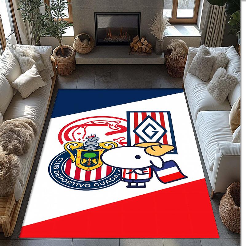 Chivas Printed Flannel Area Rug Non Slip Soft Polyester Floor Carpet Indoor Decor Mat for Bedroom Living Room Sofa Game Room Home Decoration
