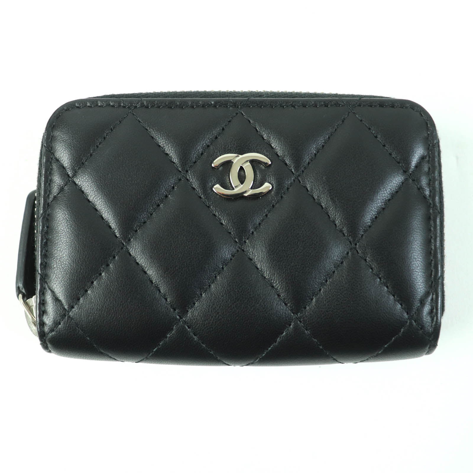 

Чудовий гаманець для монет CHANEL Знак COCO Мателасе Класичний чорний овечий шкір Жіночий AP0216 Вживаний
