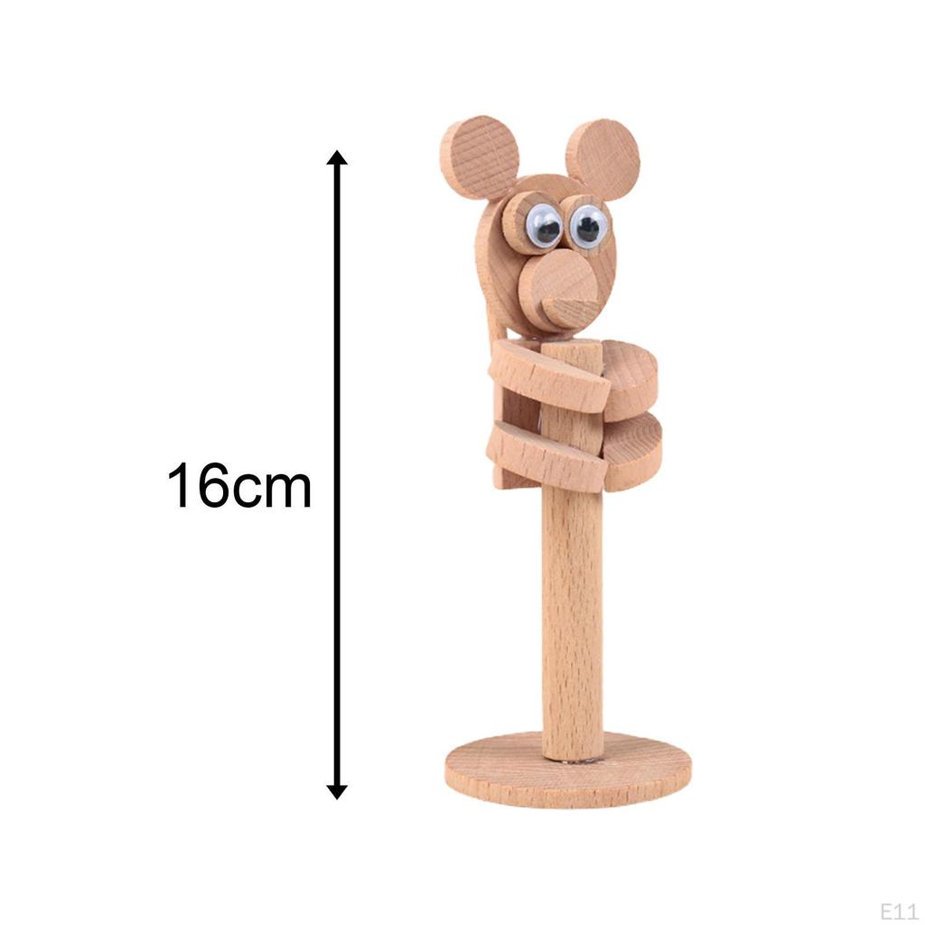 DIY Wooden Animal Decoration Educational Toys Fine Motor Skills Wood Crafts for Kids Small Animals