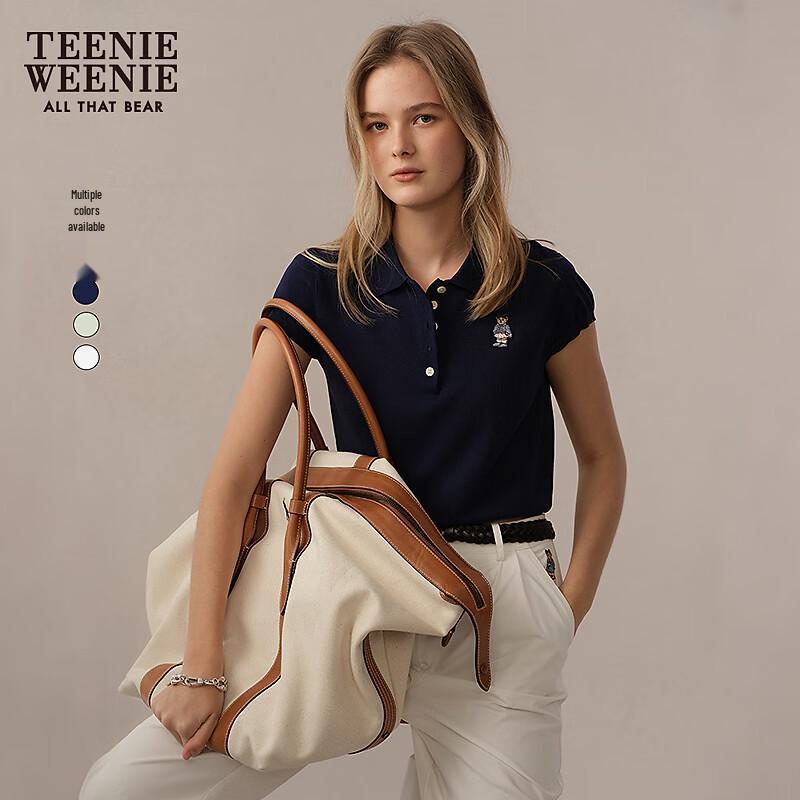 Teenie Weenie Women's Short Sleeve Polo Knit Top