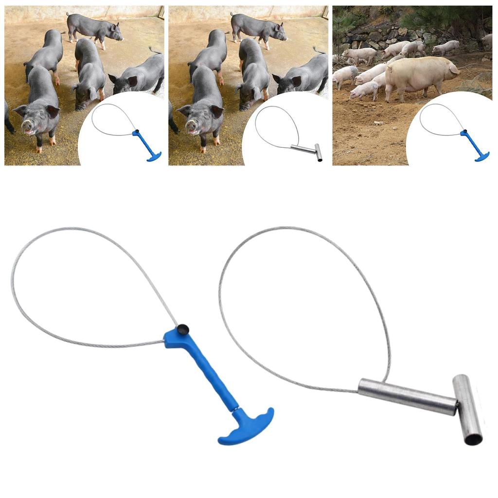 Adjustable Pig Catcher Pole Stainless Steel Animal Holder Catcher Tool for Accessories for Pigs Farm Handling