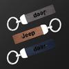 Für Jeep Hochwertiger Leder Schlüsselanhänger Mit Auto Logo Schlüsselanhänger Zubehör Für Jeep Grand Cherokee Wrangler JK Gladiator Compass