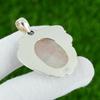 Anniversary Gift For Her Natural Rose Quartz Gemstone Pendant 925 Silver