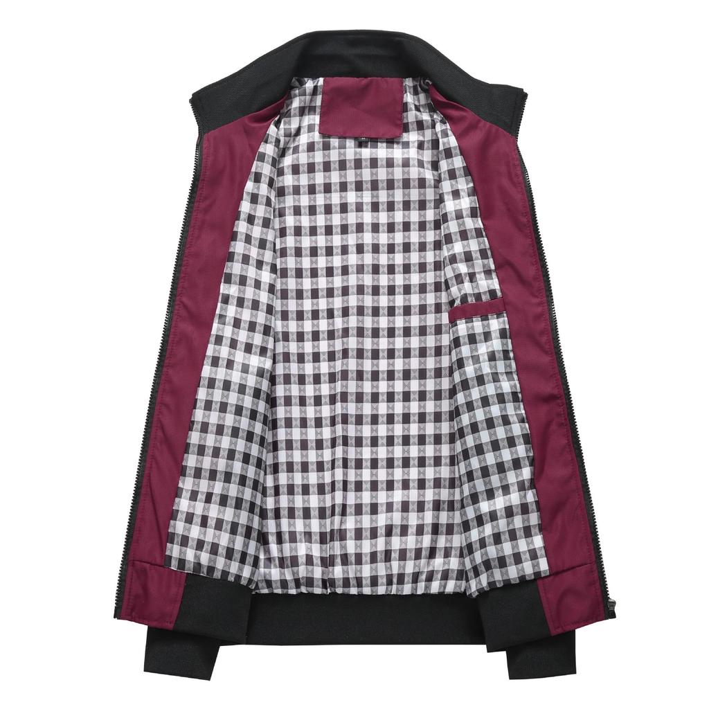 Herren Lässige Leichte Einfarbige Jacke für Frühling und Herbst - Übergröße Verfügbar