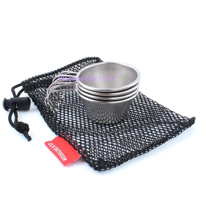 

Stainless Steel Shot Glasses Set Portable Mini Whiskey Cups 50ml Camping Drinking Cups With Mesh Bag Outdoor Travel Shot Glass K