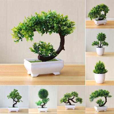 Neue Grüne Künstliche Pflanzen Bonsai Kleiner Baum Gras Blume Topf-Bonsai Halloween Hausdekoration Hochzeit Heim Büro Dekor
