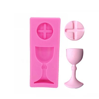 DIY Charlice Cup Baptism Trophy Silicone Mold Mould Romantic Communition Cup Cake Baking Cake Decorating Tools T1233