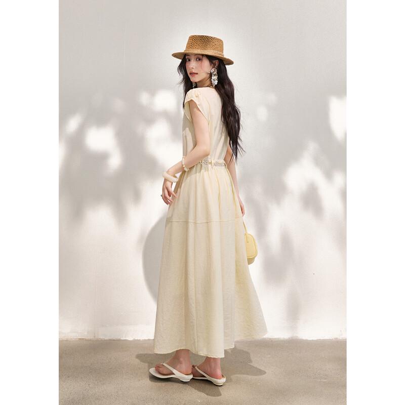 Mishow V-Neck High-Waist A-Line Dress