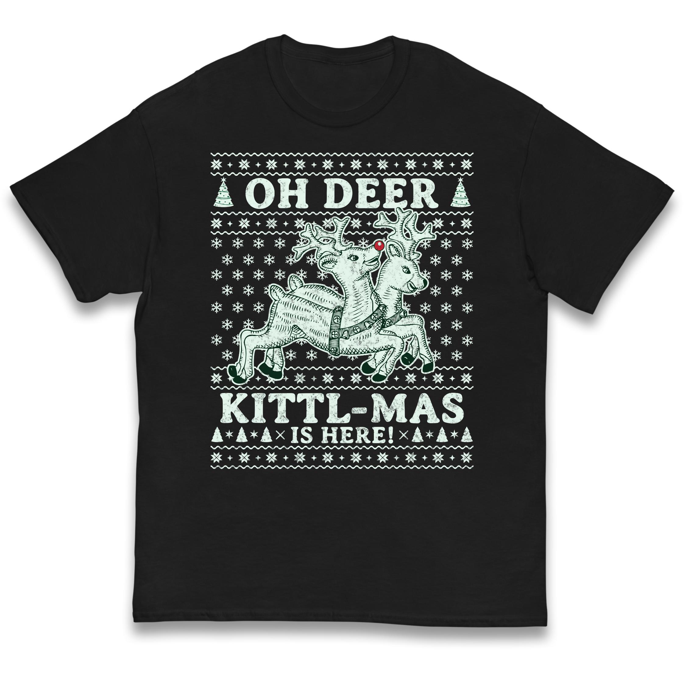 Oh Deer Kittl-Mas Kids T-Shirt 110