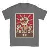 Vintage Abolish ICE TShirt Unisex Round Collar Pure Cotton T Shirt  Short Sleeve Tee Shirt Graphic Clothing