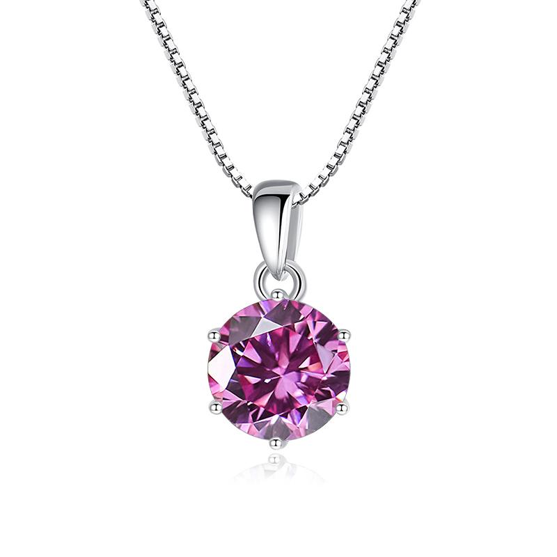 Butterflykiss 1 CT Real Moissanite Pendant Necklace For Women Top Quality 925 Silver Wedding Party Bridal Fine Jewelry
