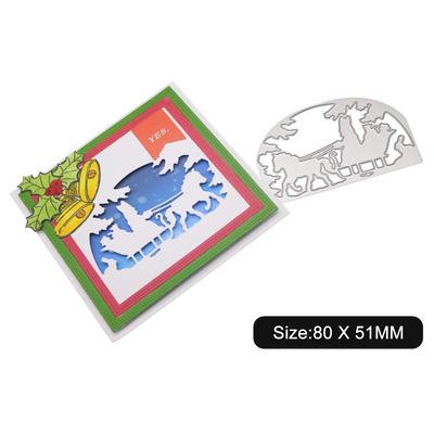 Half Circular Frame Deer Background Metal Silvery Stencil Embossing Cutting Dies For Diy Scrapbooking Paper Album Cards Making