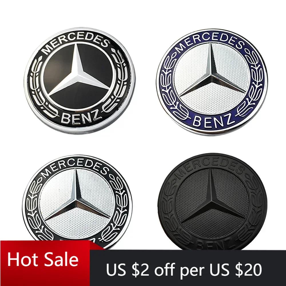 Hots Auto Logo Motorhauben Emblem Metall Flaches Abzeichen Zubehör für Mercedes Benz AMG E S C A B Klasse GLE GLS CLS GLC CLA G