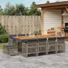 VidaXL Garden Dining Set Cushions 13 Pcs Grey Wicker, Outdoor Dining Set, Dining Furniture of 3210806