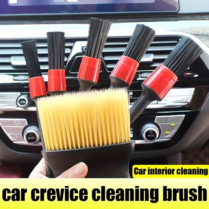 6pcs Car Interior Cleaning Brush Vent Soft Brush Interior Gap Cleaning Brush Interior Decoration Care Washing Tools Accessories