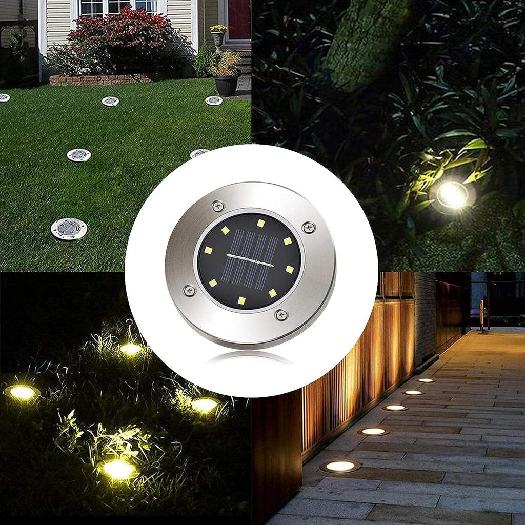 Solar Power Disk Licht Outdoor Garten Solar Unterirdischen Licht Deck Licht Scheinwerfer Begraben Solar Led Lampe Garten Decor