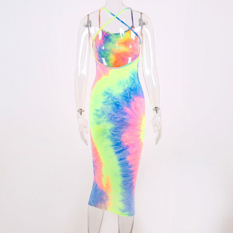 Sleeveless Bodycon Backless Midi 