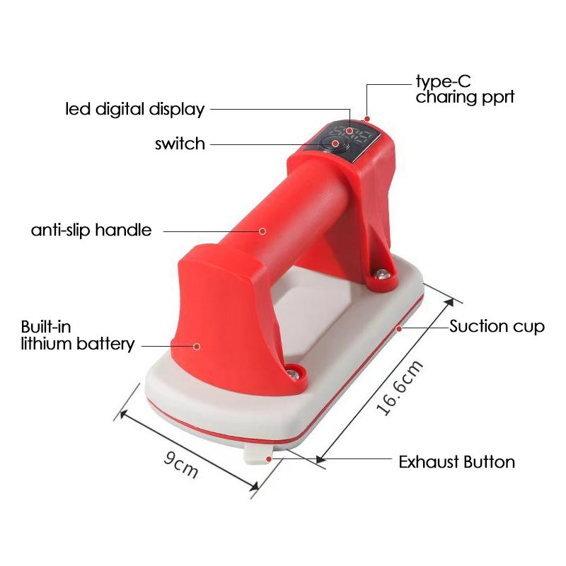 Electric Vacuum Suction Cup 90KG Bearing Capacity Heavy Duty Vacuum Lifter for Glass Tile Granite Manual Lifting Magnets Tools