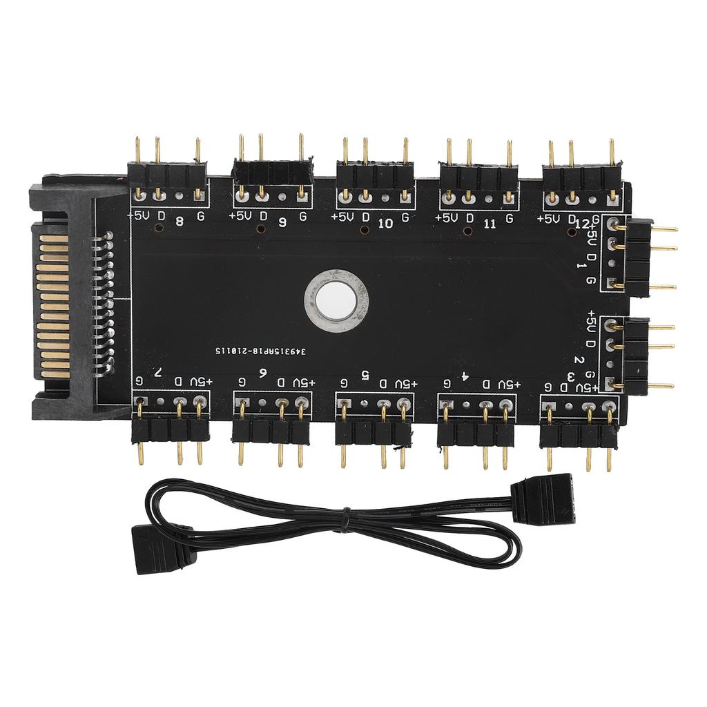 11-Wege-Splitter-Hub 3PIN ARGB-Schnittstelle Erweiterung RGB-LED-Steuergerät Zubehör 5V SATA-Schnittstelle