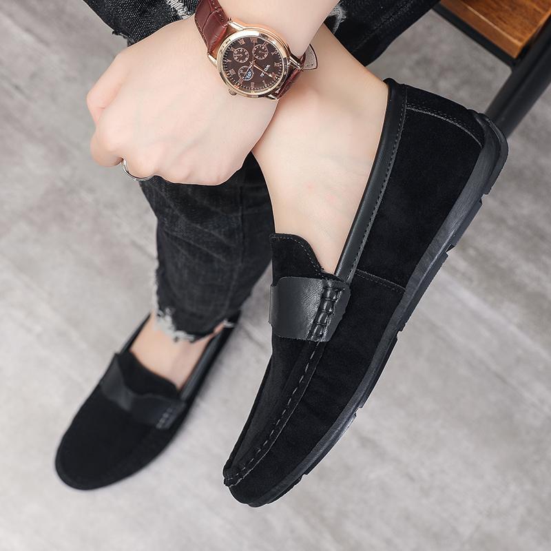 Fashion Suede Men Casual Shoes Breathable Slip-on Mens Driving Shoes Lightweight Comfort Men Lazy Shoes Luxury Brand Men Loafers