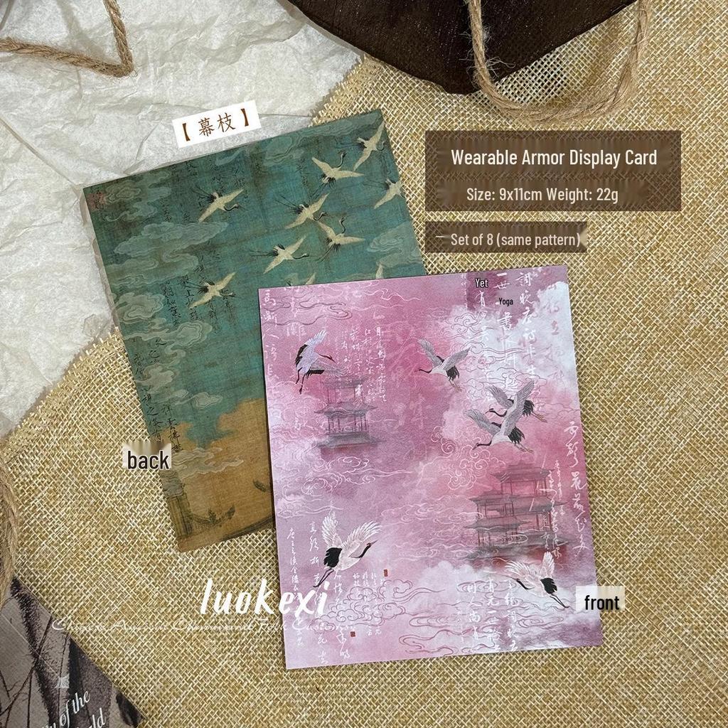 Retro Butterfly Nail Display Card: Original Chinese Style Press-On Nails Background