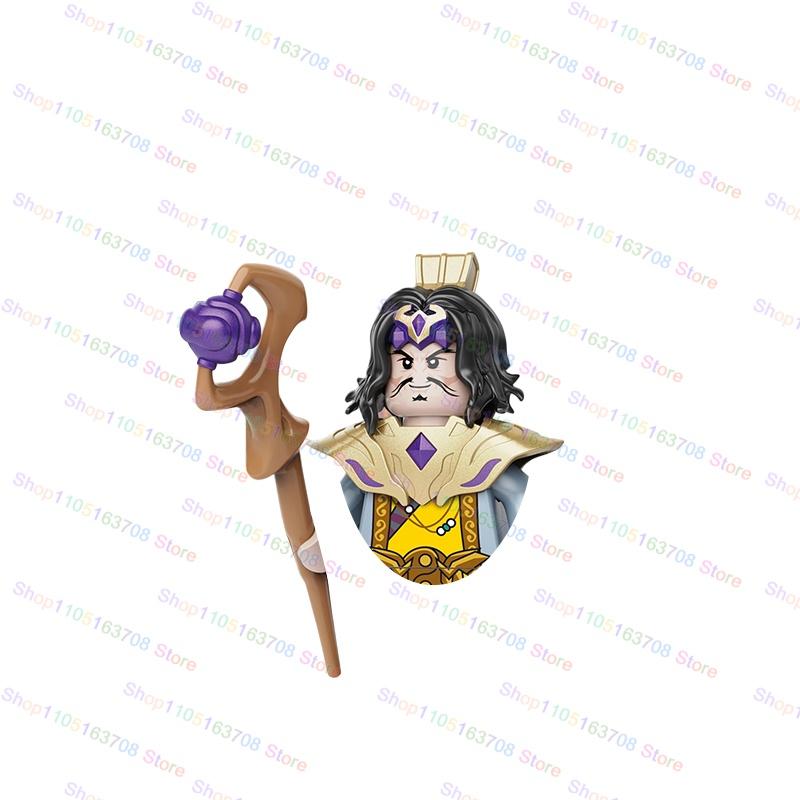 Anime Cartoon Three Kingdoms Cao Cao Sun Quan Liu Bei Characters Building Blocks Accessories Toys Children's Christmas Gift
