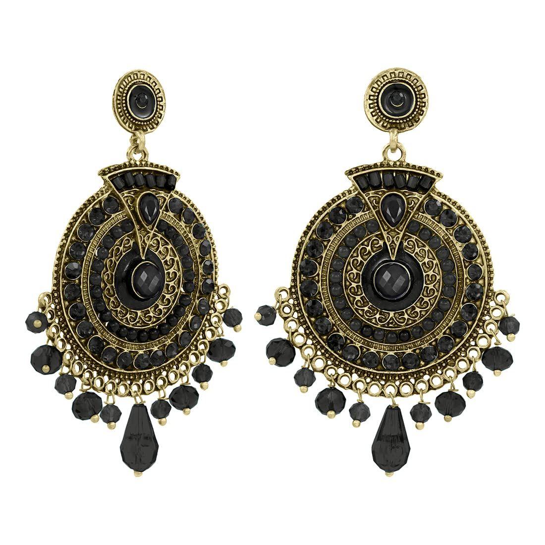 

Этнические позолоченные серьги Jhumki из окисленного сплава для женщин Стильные