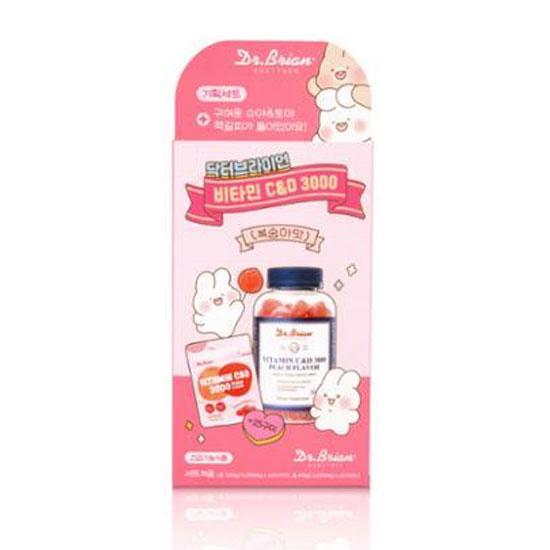 DR. Brian Vitamin C&D 3000 mit Pfirsichgeschmack, 100+15 Gummies Spezial (38 Tage im Wert)