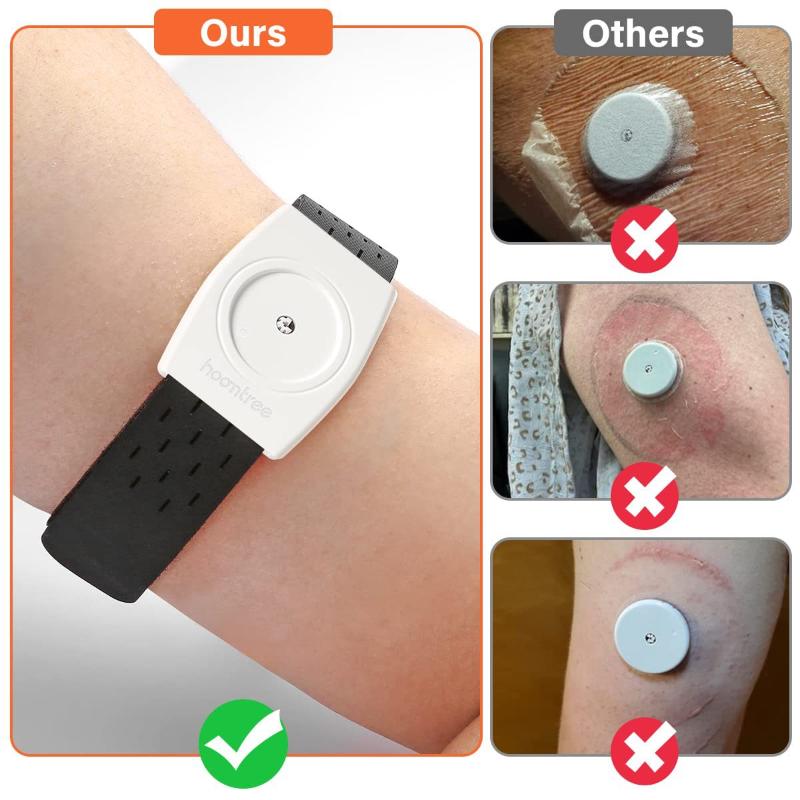 Adjustable Non-Slip Diabetic Monitor Armband Washable Soft Glucose Meter Strap 1Pcs for Daily Health Check