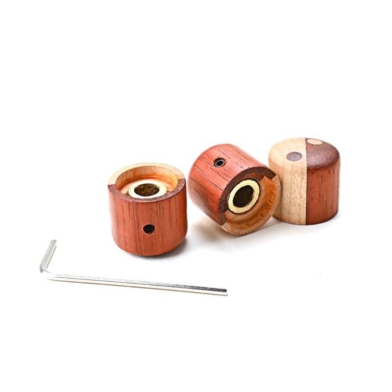 Wooden Volume Tone Control Knobs Electric Guitar Bass Knobs Potentiometer Cap Instrument Accessories Easy to Use